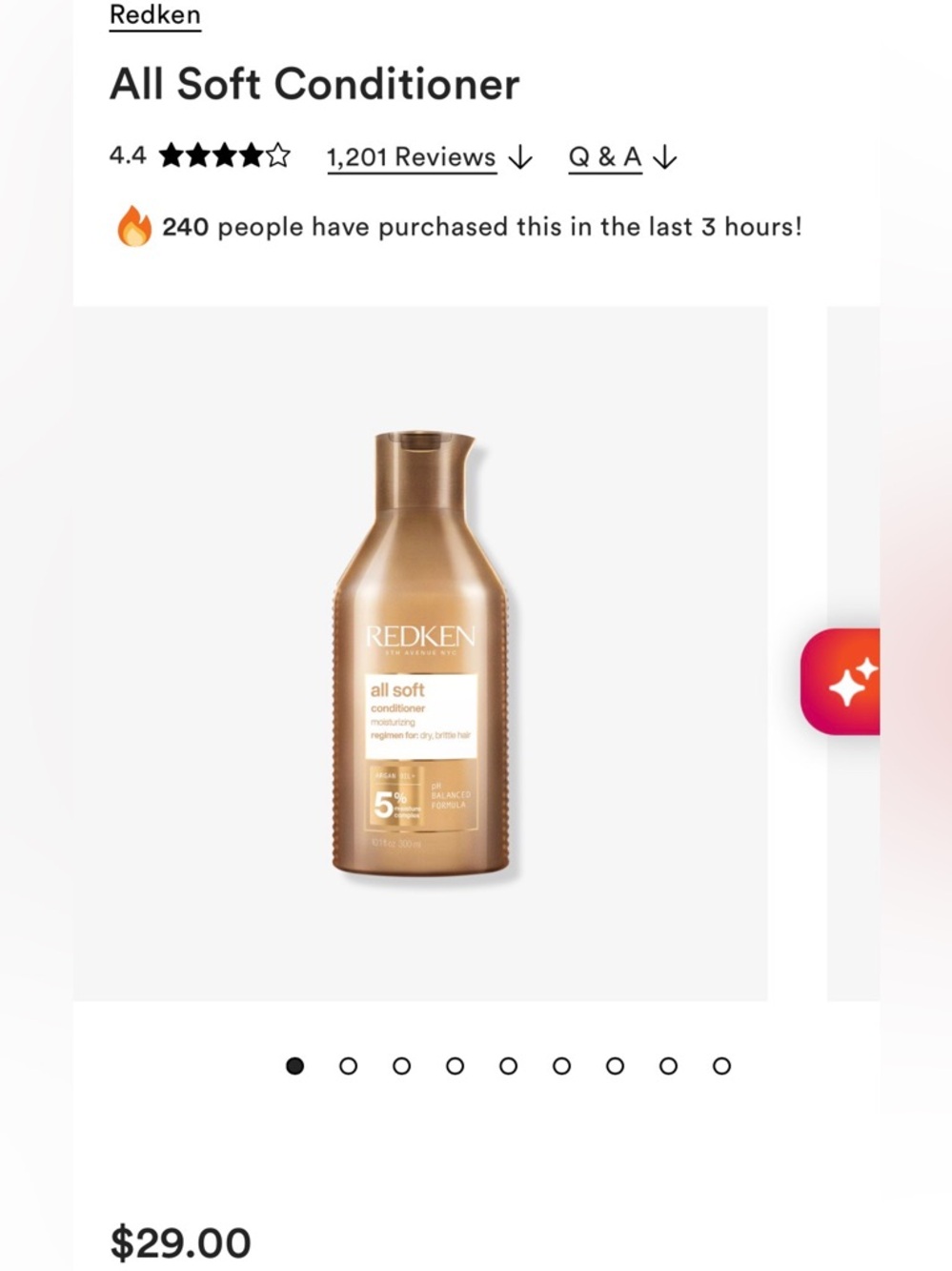 Redken All Soft Conditioner Bottle - Metallic Bronze